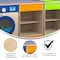 Flash Furniture Bright Beginnings Commercial Grade Wooden Kid's Two Shelf Kitchen Cabinet MK-ME03539-GG - alternate 9
